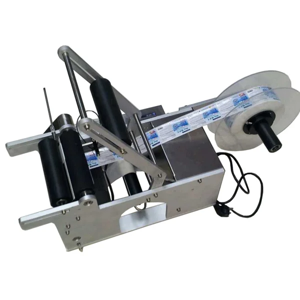 Factory Supplying MT-50 Semi-Automatic   Can Adhesive Sticker Round Bottle Labeling Machine