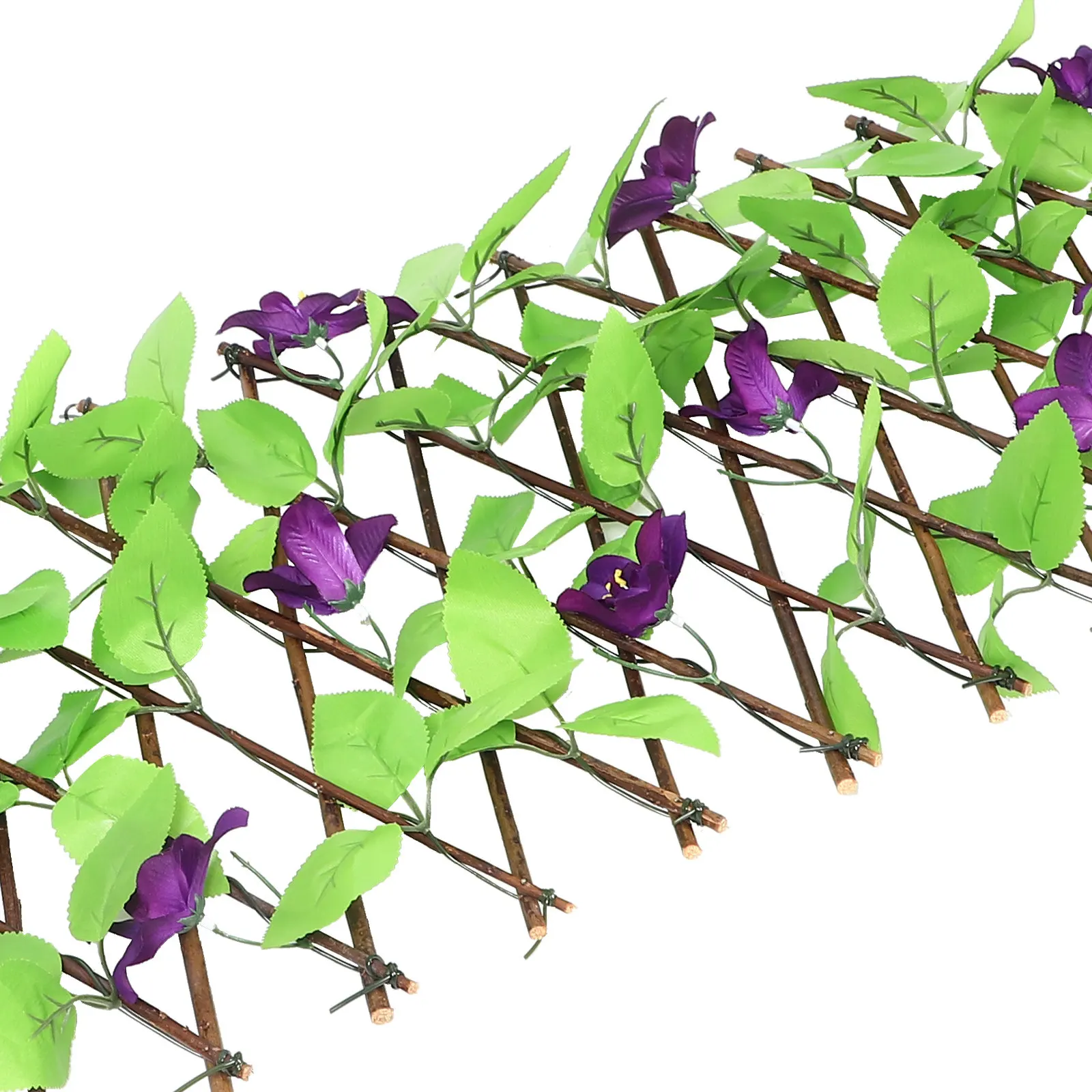 Artificial Leaf Garden Fence Decorative Landscape Edging Fence for Outdoor Courtyard Flowerbed Border Lawn Garden Decor Fencing