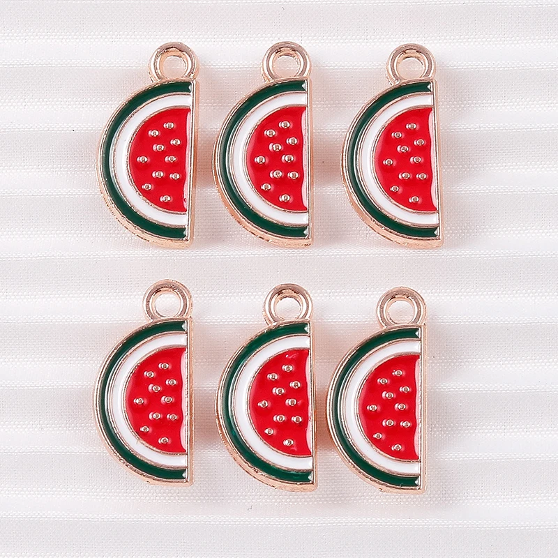 10 teile/los Mix Nette Emaille Obst Apfel Kirsche Ananas Traube Charms für Schmuck Machen Frauen Ohrringe Anhänger Halsketten Geschenke – Detail 37