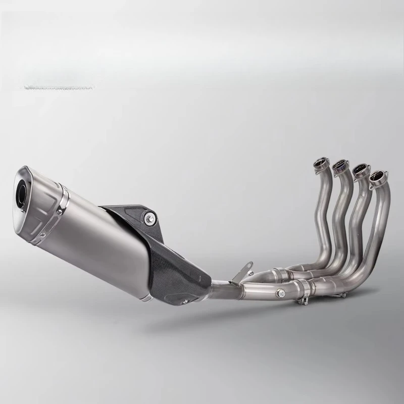 R1 System Titanium Alloy Escape Slip 51MM Front Tube Link Pipe Original Full Motorcycle Exhaust System 2