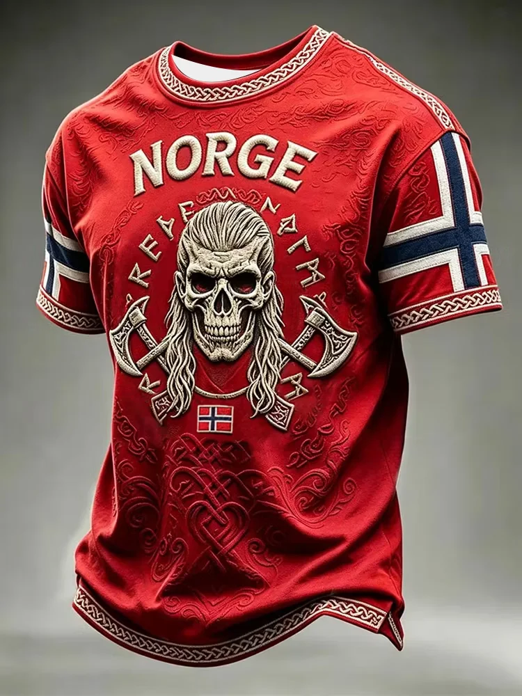2027 Norwegian Fans Football Training T-Shirt - 3D Print - Fashionable, Comfortable and Breathable - Family Clothing