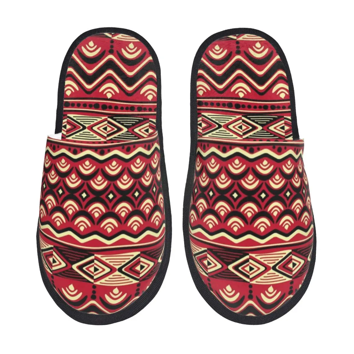 

На заказ темно-бордовые тапочки из пены с эффектом памяти в африканском стиле Анкара, женские удобные теплые домашние тапочки в африканском стиле Civilization