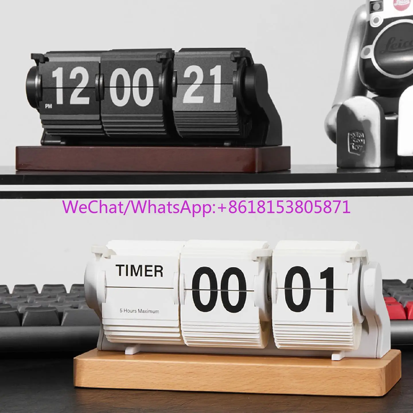 Home simple desktop fashion decoration automatic time turning clock