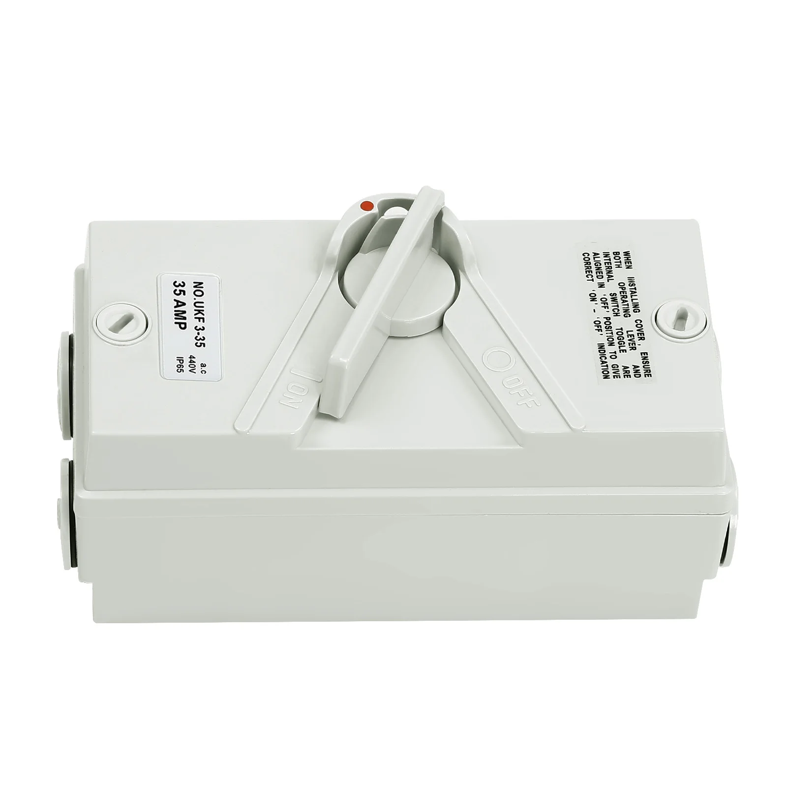 IP65 مفتاح عزل مقاوم للعوامل الجوية 35A 3 أقطاب مفتاح عزل أمان مناسب للحالات الخارجية #4