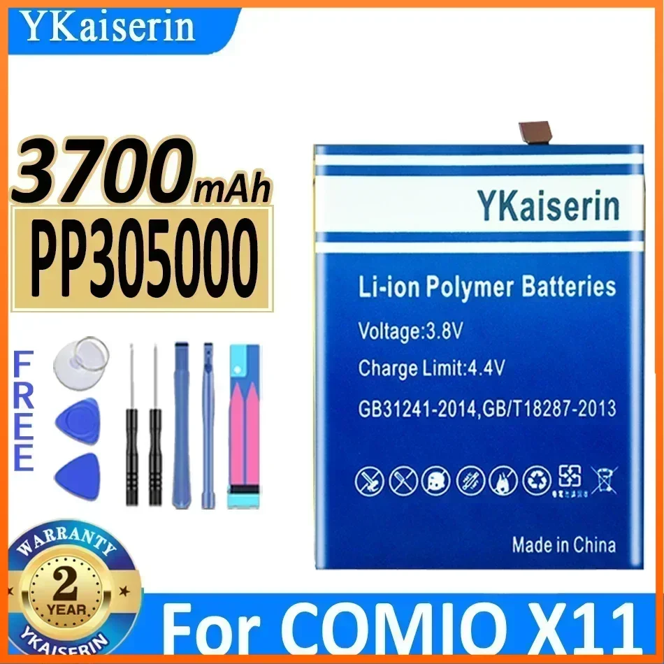 

Аккумулятор ykaisсеребрин 3700 мАч PP305000 для сотового телефона COMIO X11 X 11, аккумуляторы для смартфонов, гарантия 2 года + трек-код