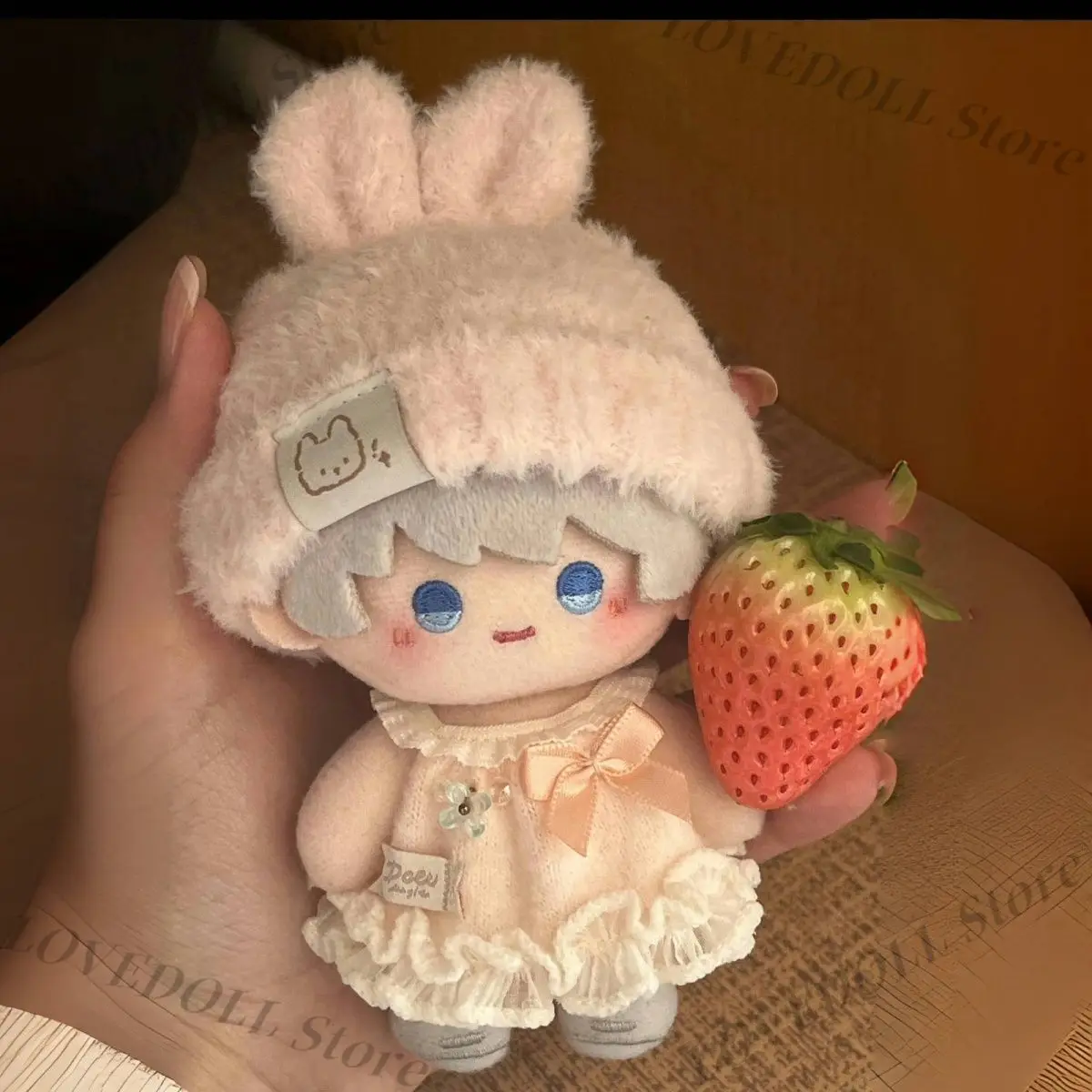 

Kawaii кроличьи уши, одежда для кукол для 10 см, аниме-фигурка, красивый наряд, плюшевые куклы для косплея, хлопковые набивные игрушки для тела