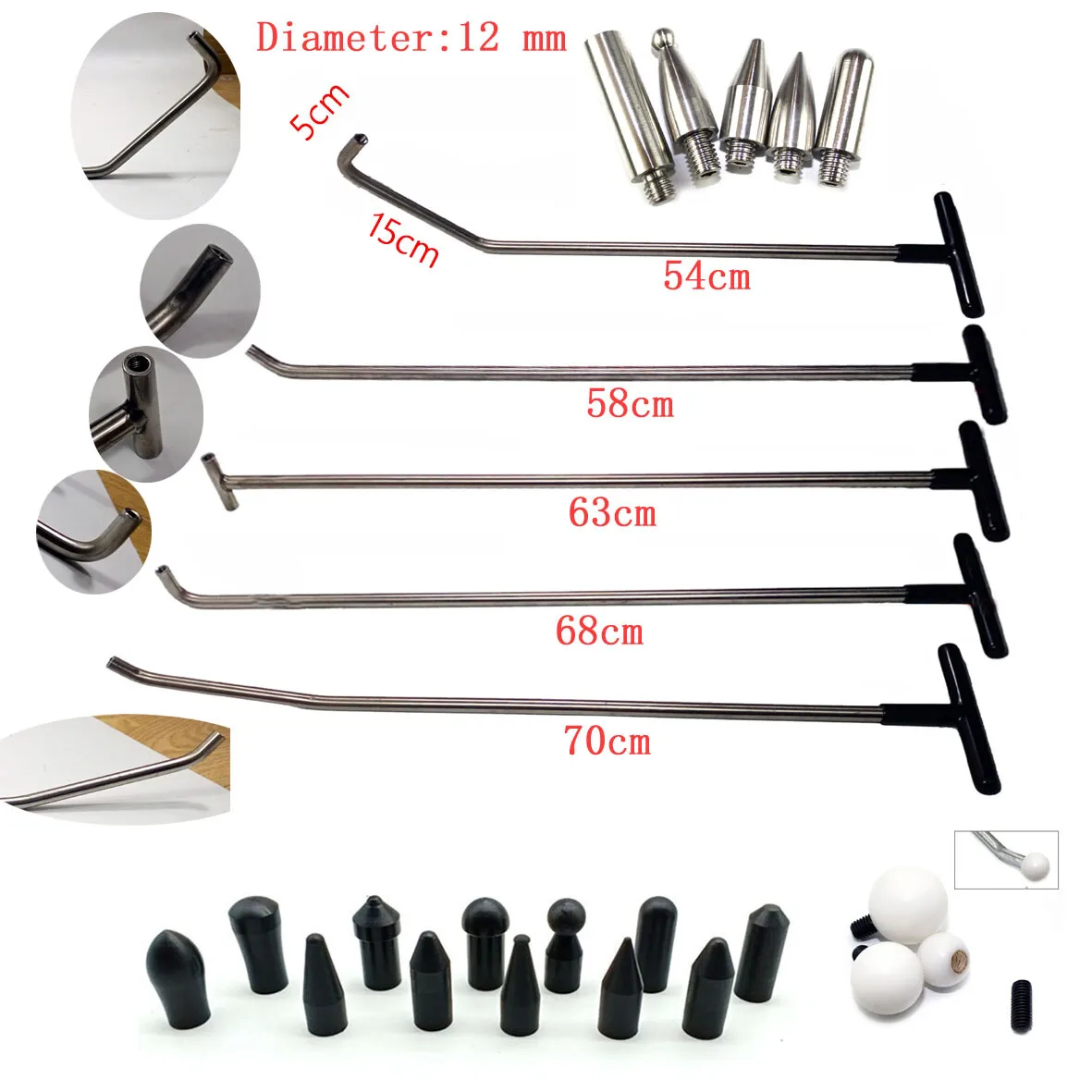 

Paintless Dent Repair Rods Kit, Paintless Dent Removal Tools, Dent Removal Tools PDR Dent Repair Tools