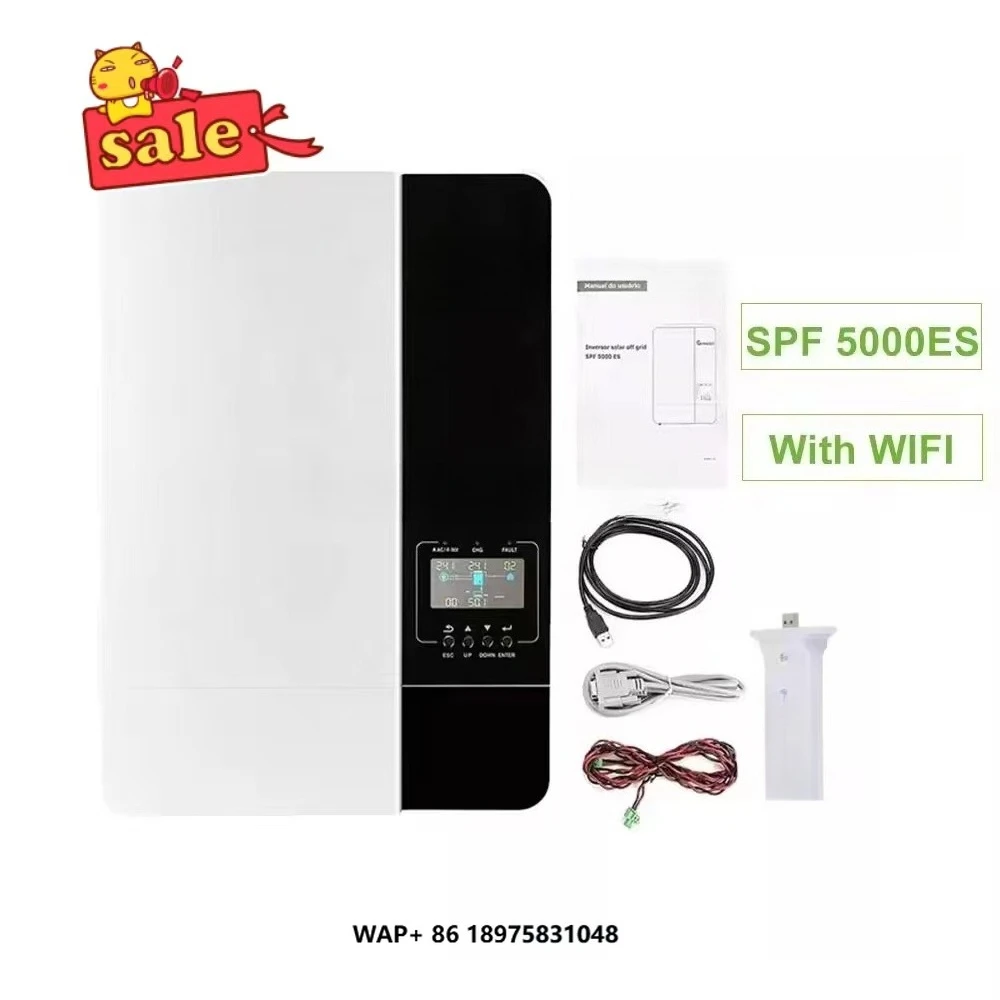 

On Sale Growatt Inverter SPF5000ES Smart Off-grid Power Inverter 5KW Solar Inverters With/Without Battery