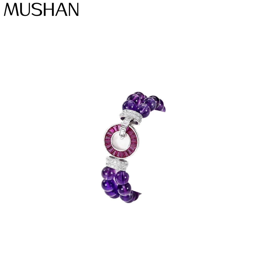 

MuShan Jewelry 925 Sterling Silver Bangle 5A CZ Gemstones Designer HCD Gemstones 925 Sterling Silver Bangles Accessories