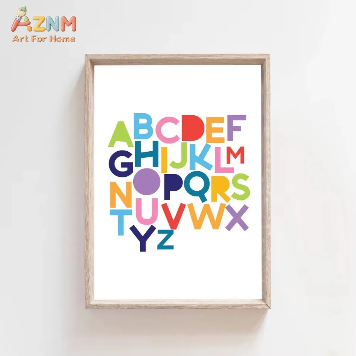 AZNM Frameless Game Room Rules Posters | Colorful Alphabet and Number Learning Canvas Art | Home Decor for Kids' Rooms | Gift