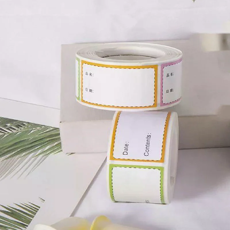 250Pcs/Roll Self-Adhesive Freezer Refrigerator Food Storage Paper Sticker Labels White Date Stickers For Home Storage Tags