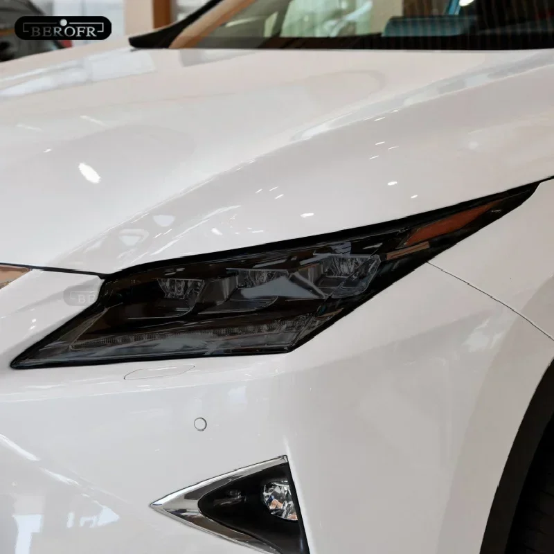 For Lexus RX 2016-Present RX350 RX300 RX450h Car Headlight Protection Tint Film Smoke Black TPU Transparent Sticker Accessories