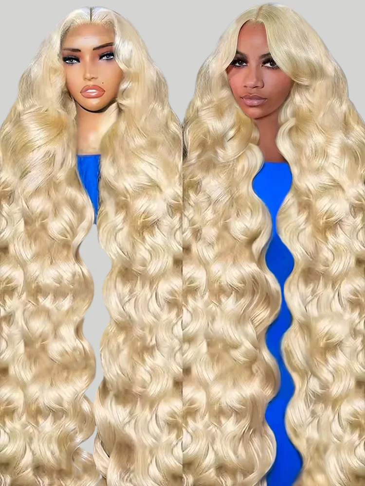 40 46 بوصة 613 الجسم موجة 13x6 HD الدانتيل أمامي خصلات الشعر المستعار الإنسان العسل شقراء البرازيلي الملونة 13x4 الدانتيل الجبهة الباروكات للنساء 250%