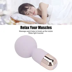 1pcs Vibration Handheld Massager Wand Relax Muscles Cordless Silicone Portable Handheld Massager Wand Electric 9 Levels Office