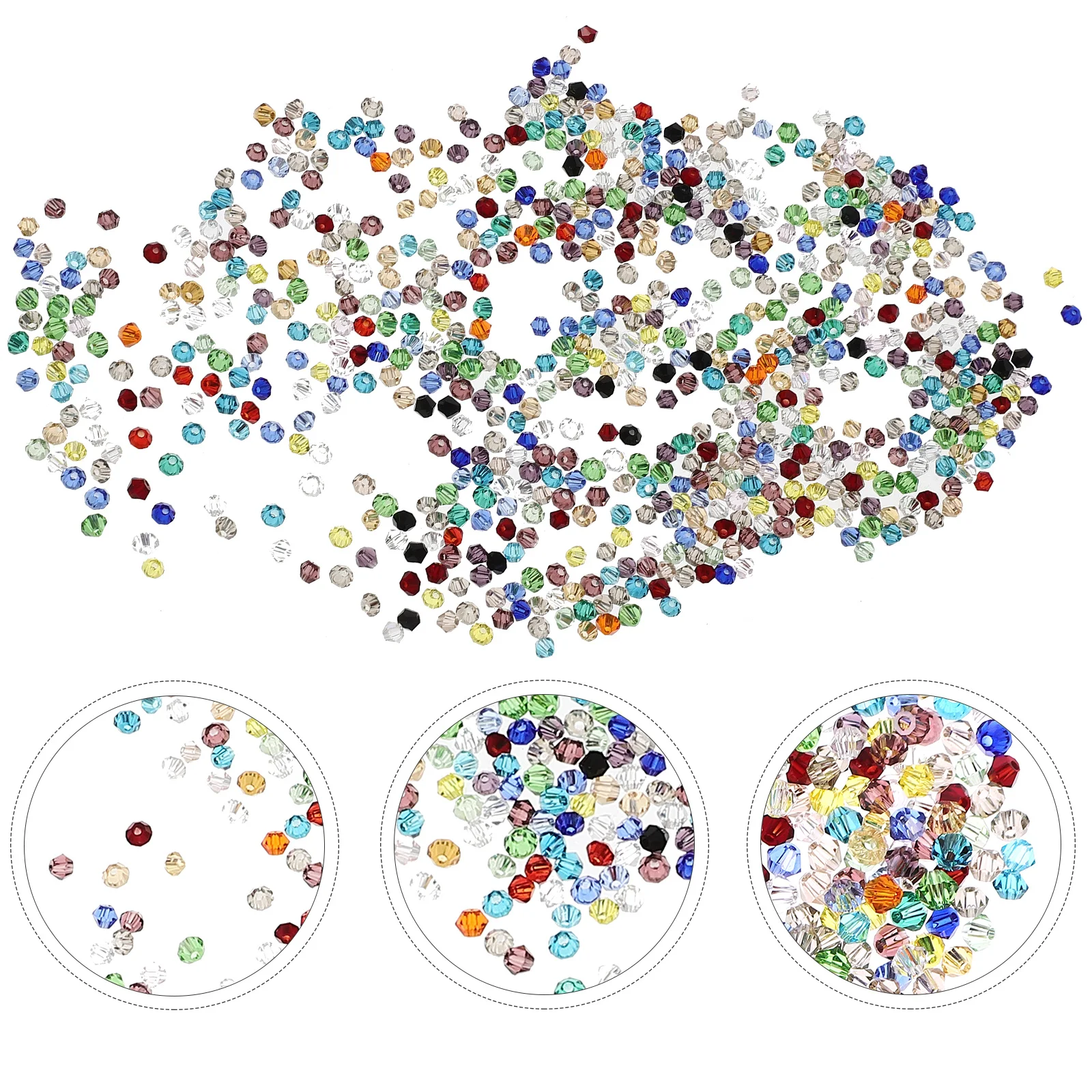 

1 Bag Rhomb Glass Beads Smooth Section Large Hole Spacer Beads for DIY Jewelry Making Charms Crafts Bracelets Bead