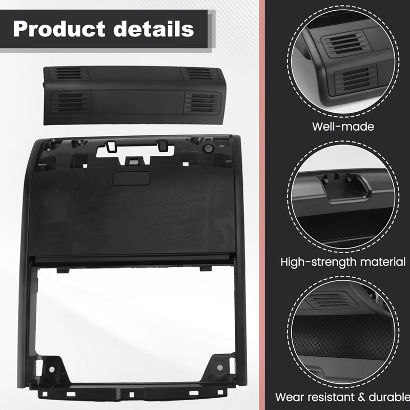 5GG 868 837 Caja de gafas de sol de almacenamiento de techo negro Estuche de cristal para sol Soporte de gafas para VW CC Golf E-Golf 5GG 868837