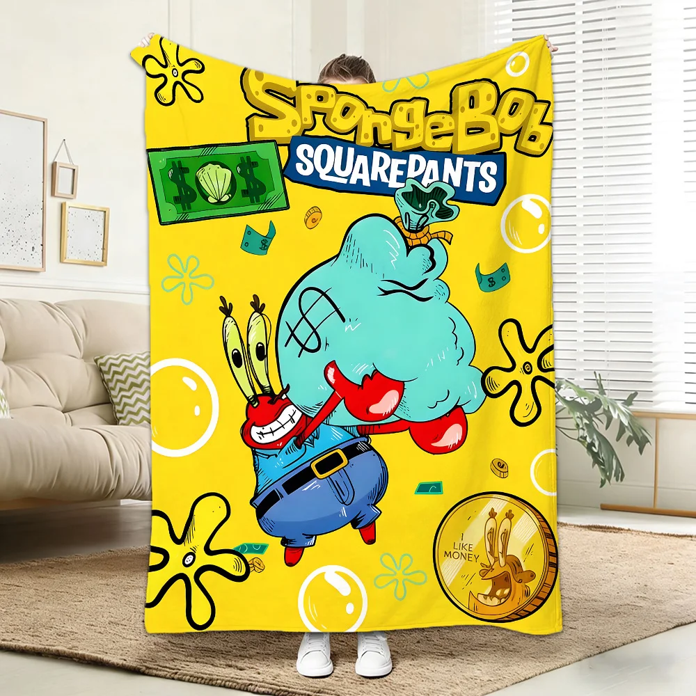 Überwurfdecken für Betten Kawaii S-Spongebob Ganzjahresdecke Tagesdecke auf dem Bett Tagesdecken und Bettdecken Camping Anime Sofa Nickerchen