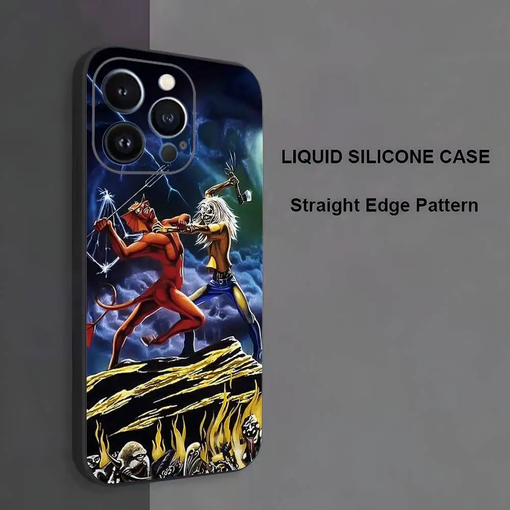 Capa R-Run-To-The-H-Hills-Iron-M-MaidenES para iPhone 17,16,15,14,13,12,11, Pro Max, XS, X, XR, SE, Mini, 8,7, capa preta de silicone macio