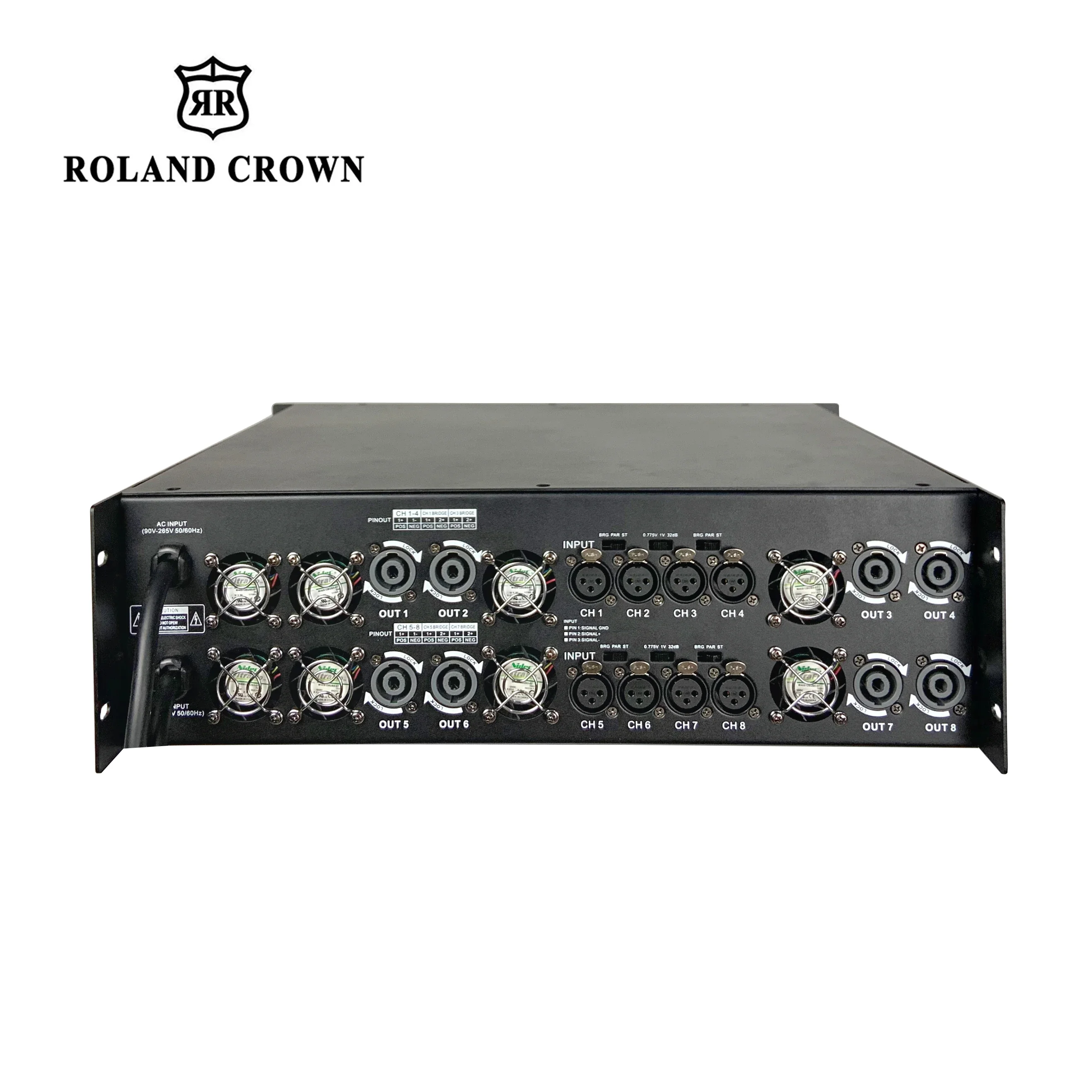 Roland Crown 3U8-channel 16000W digital high-power performance amplifier