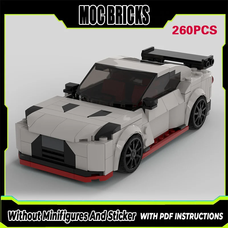 

Speed Racing Car Model MOC Building Bricks White GT-R Sports Car Modular Technology Gifts Holiday Assemble Children Toys Suit