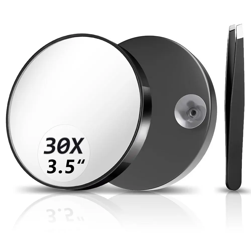 10/20/30X Blackhead Magnification Mirror High-definition Round Enlarging Cosmetic Mirror with Suction Cup 3.5in