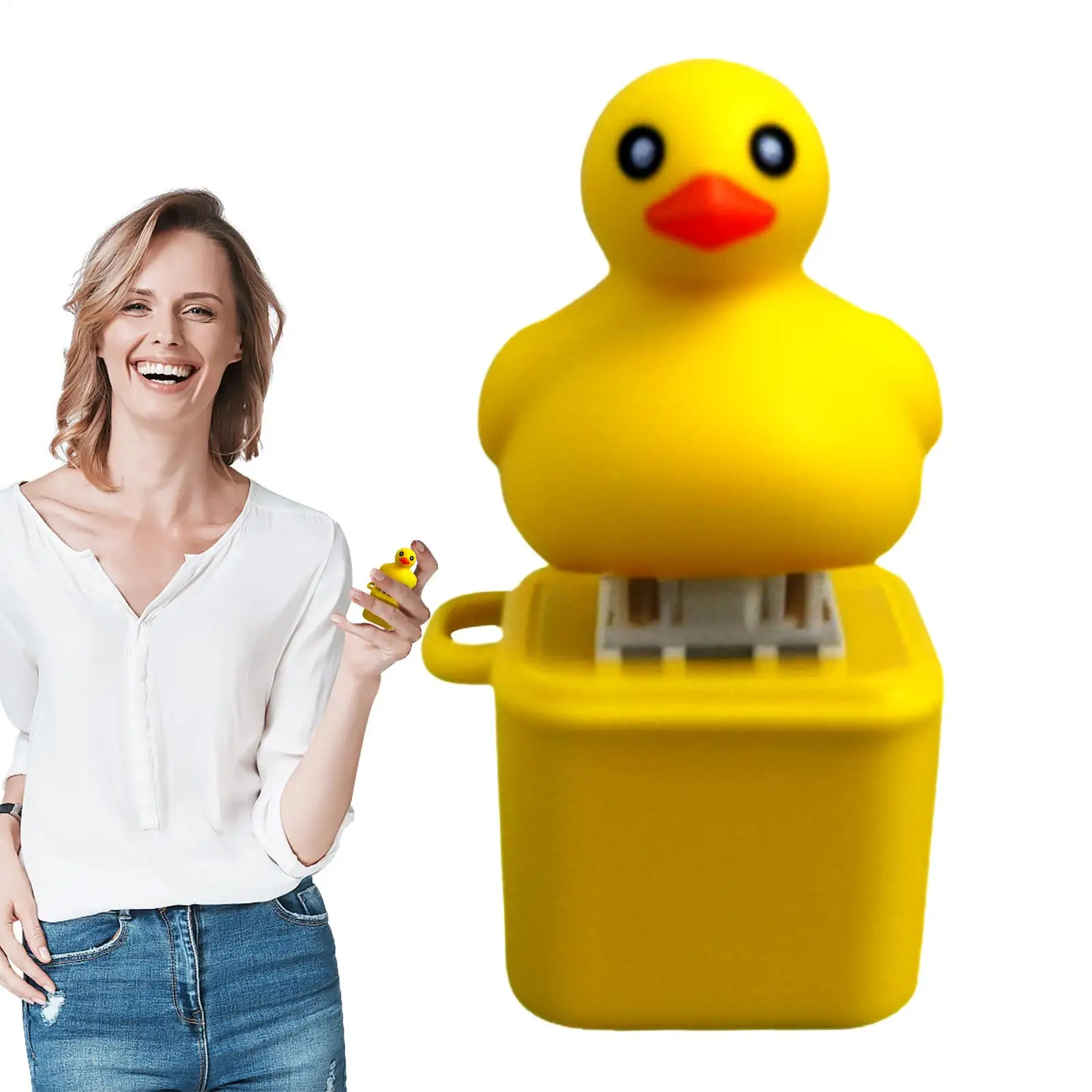 Duck Fidget Toy Duck Key Chain Quacking Fidget Toy Keyboard Sensory Game Stress Relief Home Decor for Women & Backpack