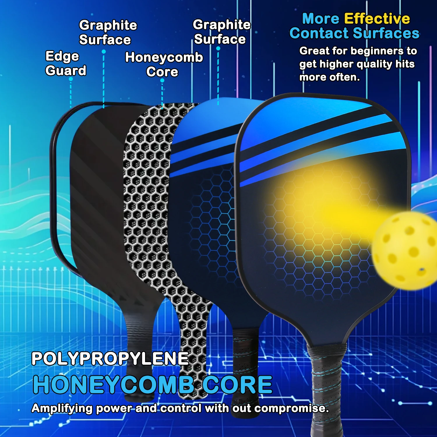 Special Edition Pickleball Paddle Carbon Fiber Pickleballs For Spin And Control Foam Injected Edges Thermoformed Pickleball