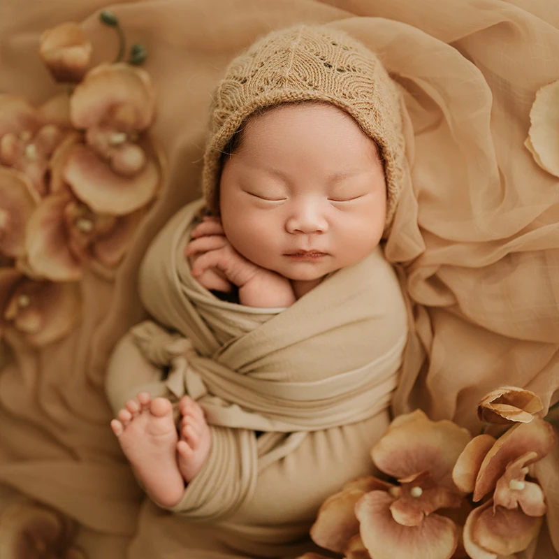 Accessoires de photographie pour bébé de 0 à 1 mois, toile de fond en maille pour bébé, décoration de prise de vue, nouveau-né, accessoires de studio rond commandés