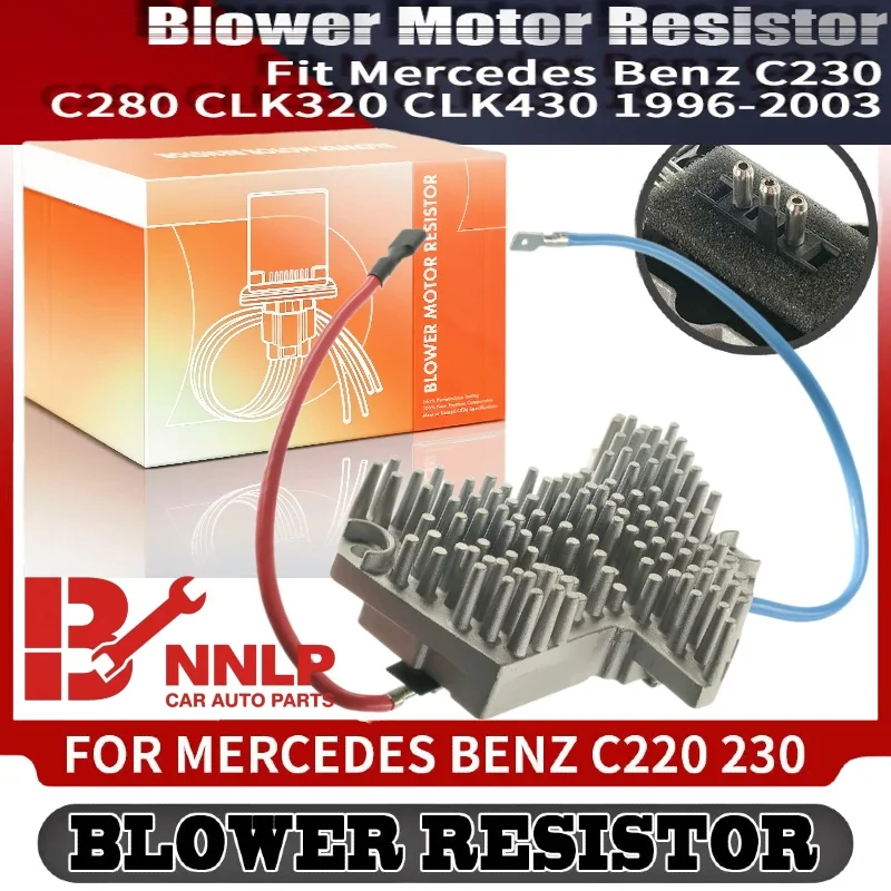 

A/C Heater Blower Motor Resistor for Mercedes-Benz C280 SLK230 CLK430 Chrysler 2108206210 SW9965C 2040079 RU-567 V307900021