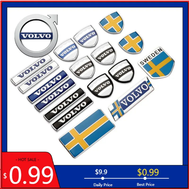 

Стайлинг молдинги автомобиля боковой логотип наклейка украшения аксессуары для Volvo Rdesign Polestar AWD V50 S60 XC60 S40 XC40 XC90 V60 S80