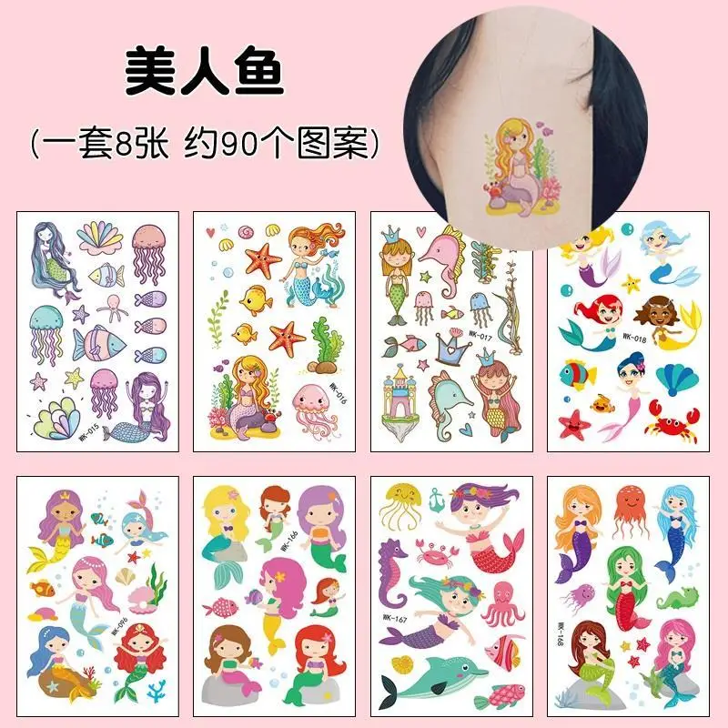 Cartoon Watch Tattoo Stickers Waterproof Fake Tattoo for Kids Arm Safety Lasting Temporary Tattoo Children Dinosaur Tattoos