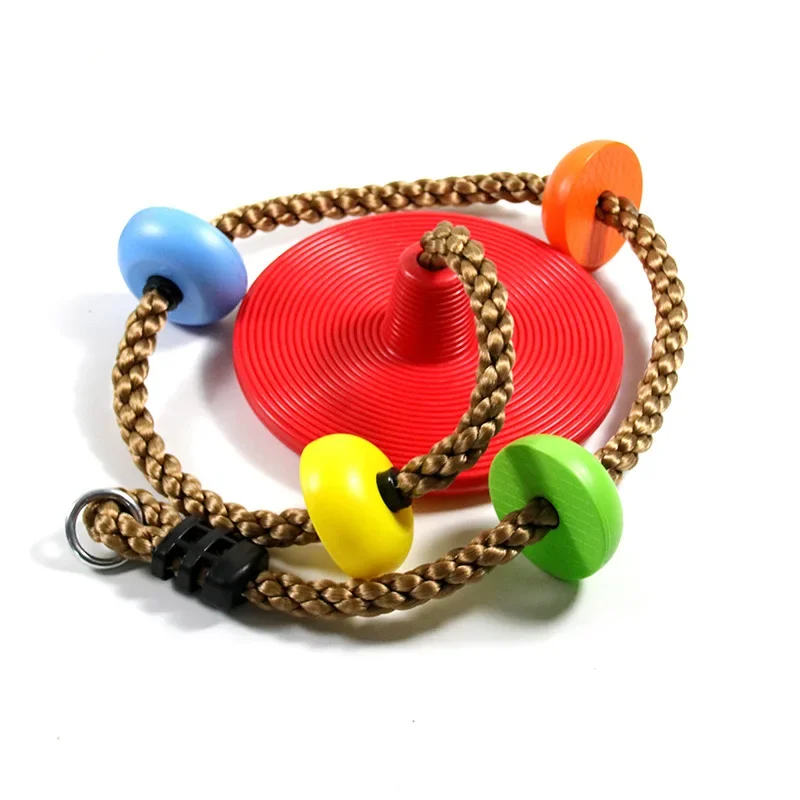 Детские игрушки на открытом воздухе, пластиковый диск для фитнеса, качели, лестница, альпинистская веревка, прогулочная плоская игрушка-качалка