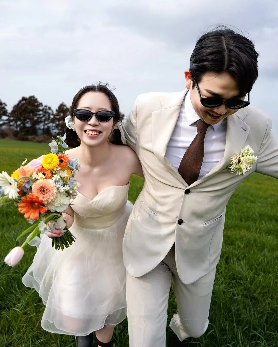 MD Simple Strapless Short Wedding Dress Sleeveless Pleat Organza Korea Photoshoot Floor-Length Bridal Gown Customized 2025 웨딩드레스