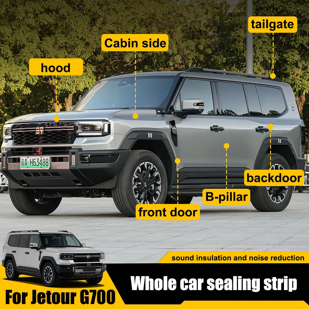 

For Chery Jetour G700 2025 2026 Whole Car Sealing Strip Car Modification Accessories Sound Insulation And Noise Reduction