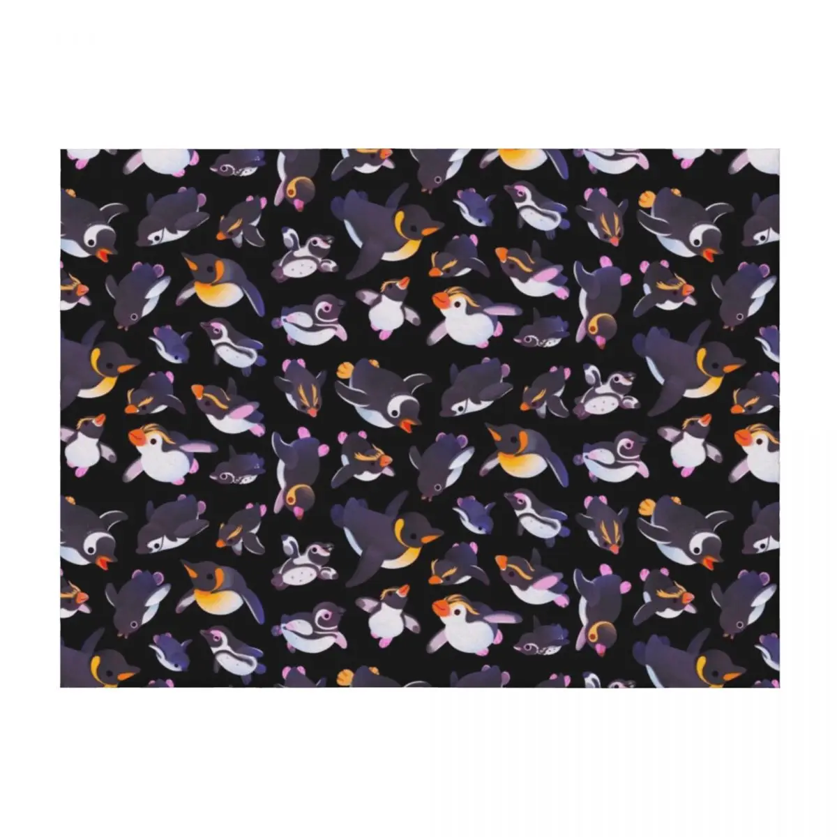 

Penguin day - Name/dark Throw Blanket anime Single Plush Sleeping Bag Blankets