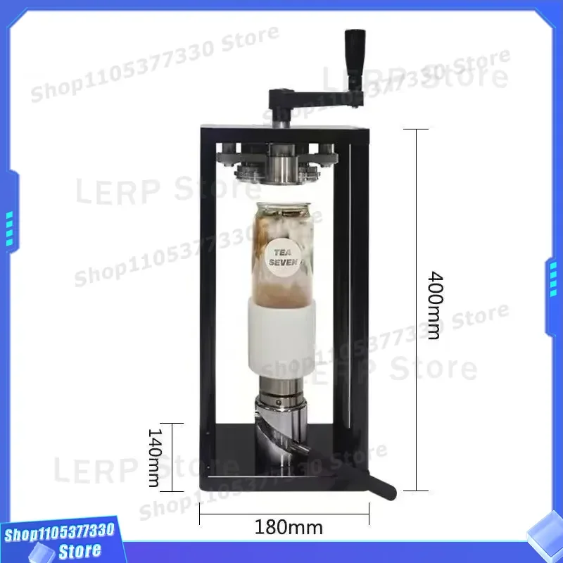 Manual Can Sealing Machine for Beverage Tin Aluminum Easy Open Lid Cup Sealer Tool for Milk Tea Shop Home Use Portable Device