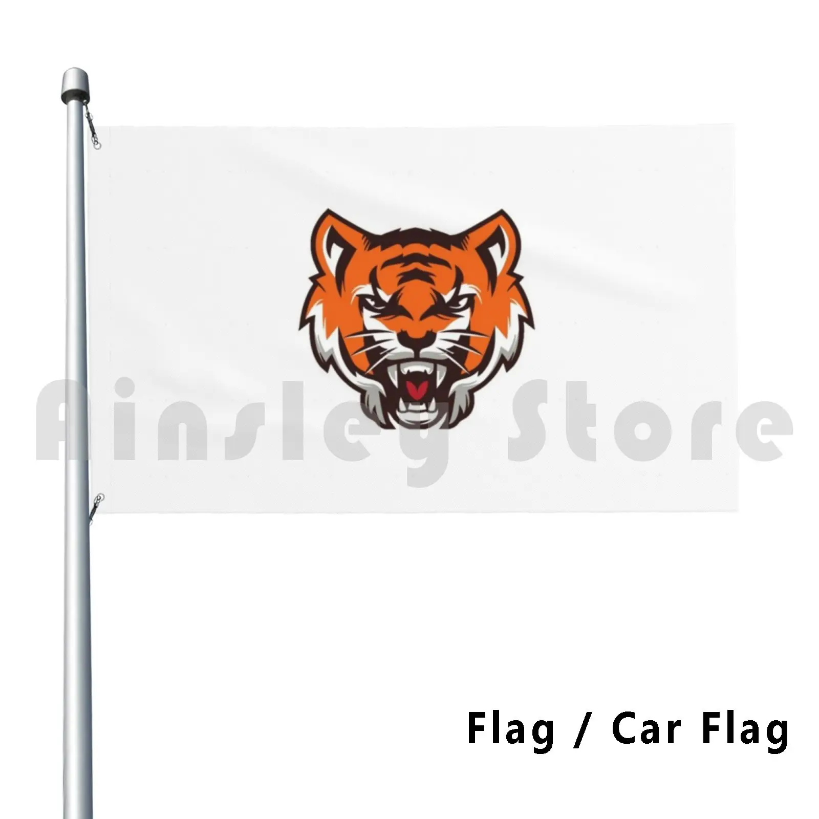 Tiger Outdoor Decor Flag Car Flag Tiger Tigger Animal Scary Fright Orange White Red Blackanimals