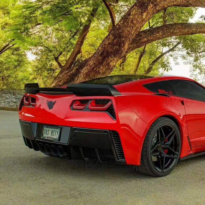 For 2014-2018 Chevrolet Corvette C7 Z06 Carbon Fiber Rear Bumper Diffuser Lip