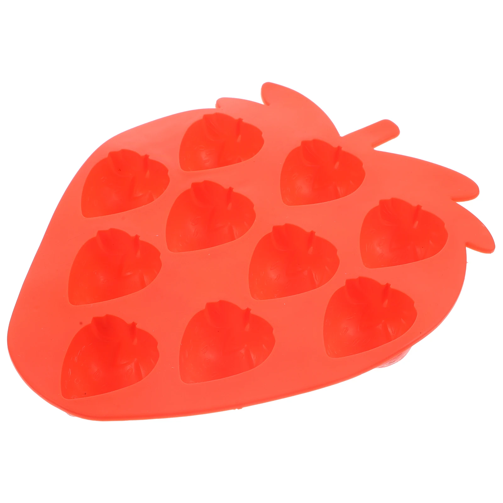 

Strawberry Shape Ice Tray Silicone Mould Cube Freeze Mold Jelly Maker Party Mold Fruit Shape Kitchen Tool