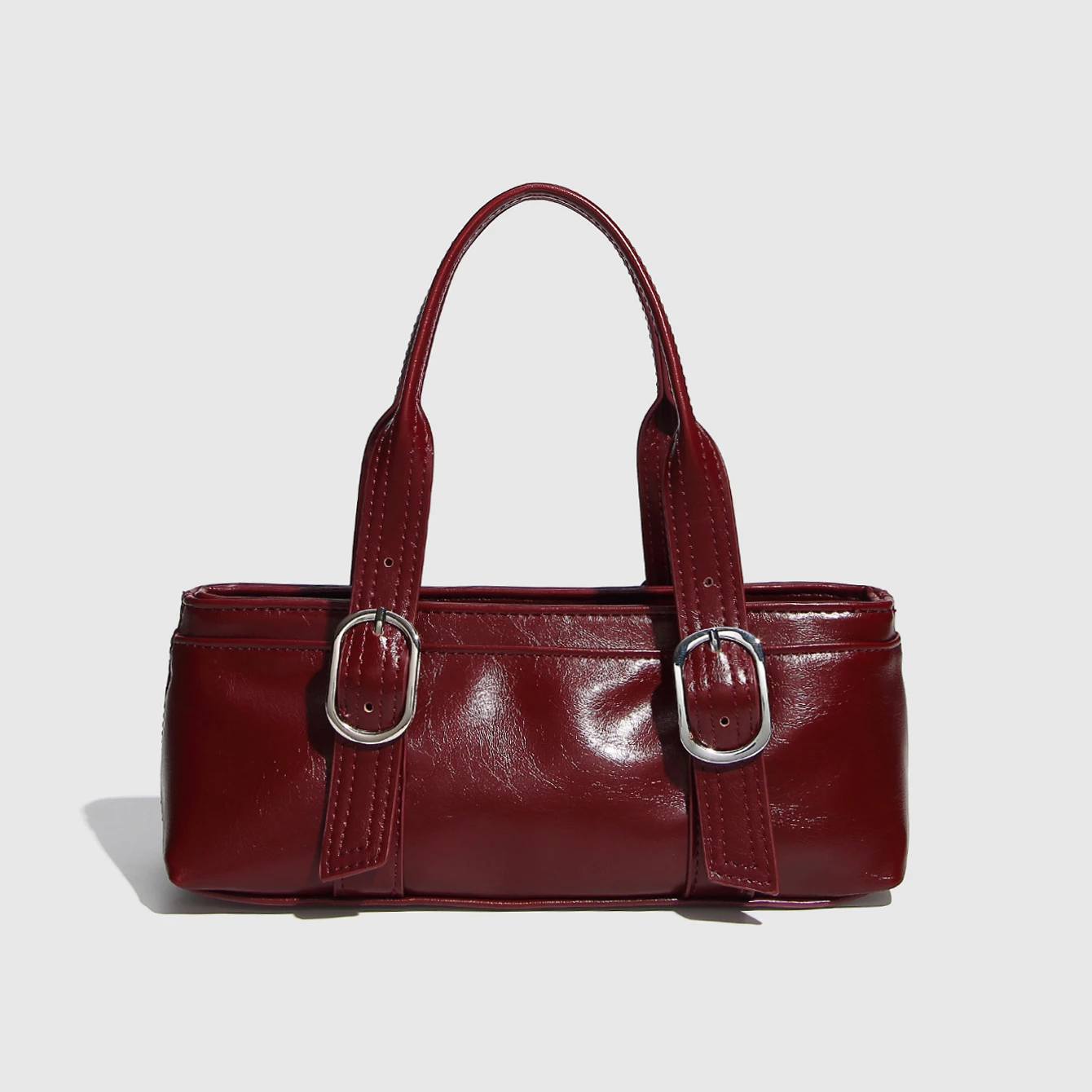 

Женская новая модная тенденция, сумка на одно плечо с игольной пряжкой, ретро-сумка на молнии, мотоциклетная наручная легкая роскошная сумка из искусственной кожи