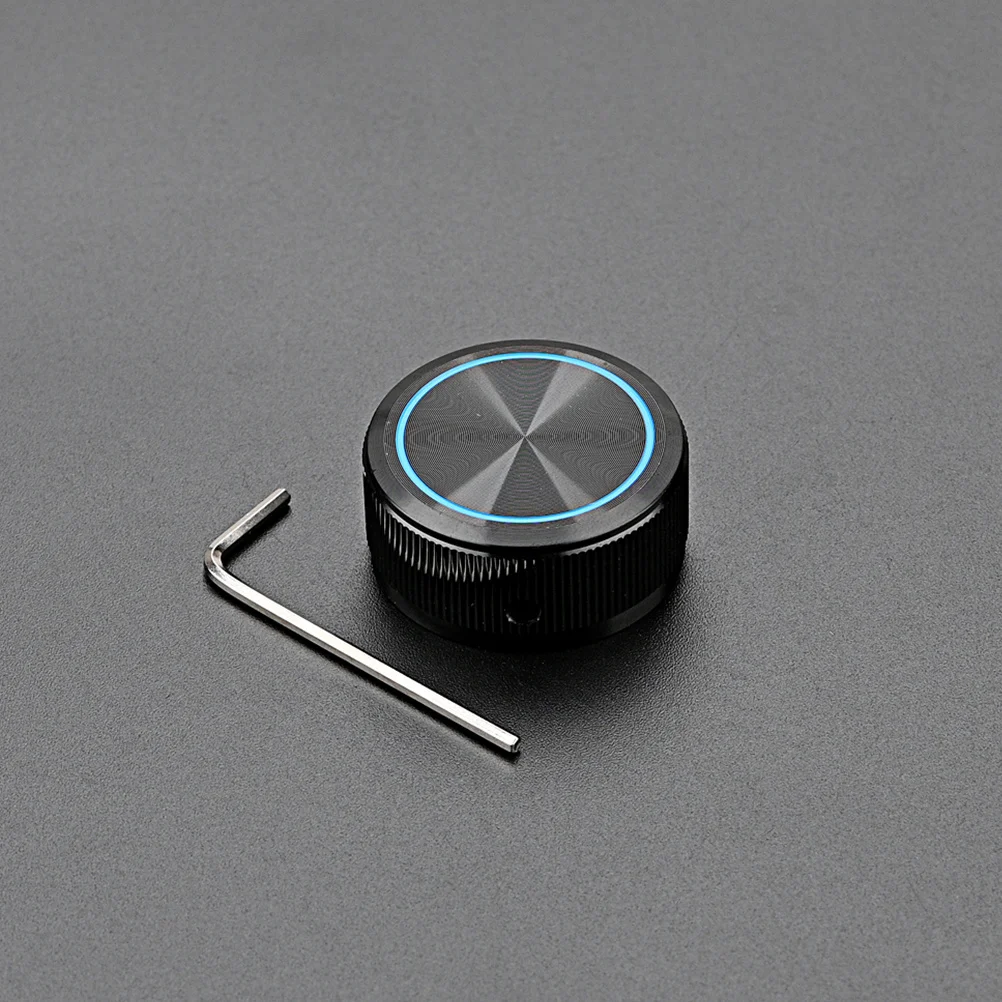 

Universal Black Aluminum Guitar Knobs With Blue Circle For Electric Bass Volume Tone Control Replacement Parts 123Characters