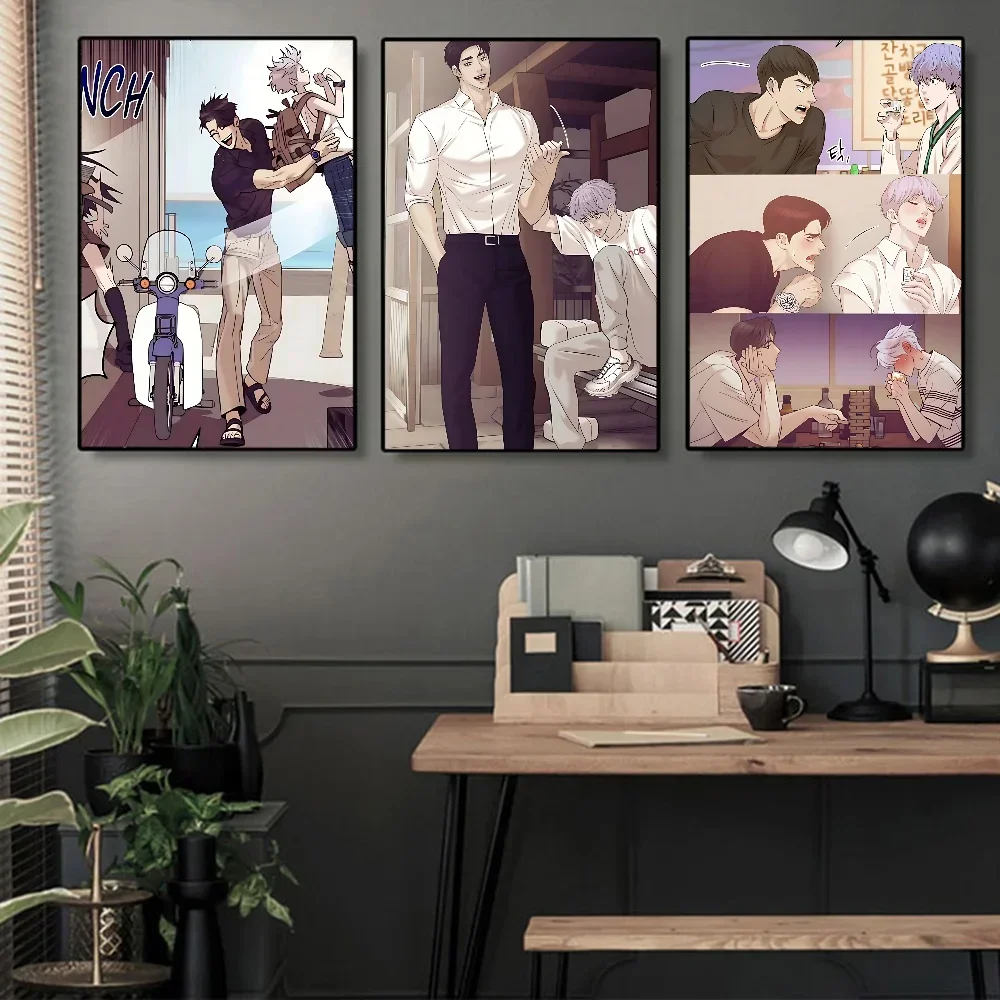 لؤلؤة بوي كانغ D-DooshikS وJ-JoohaS الكلاسيكية أنيمي المشارك ملصق مضاد للمياه مقهى بار غرفة جدار ديكور