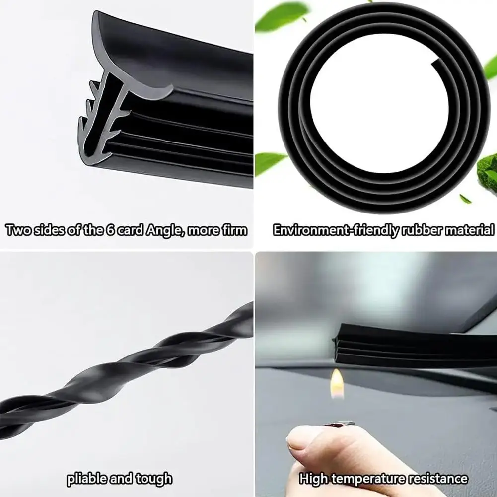 

Universal Car Dashboard Dust Proof Sealing Strip Stickers Gaps Filling Strip Sealing Auto Carbon 1.6M Fiber Windshield Dash Y0J4