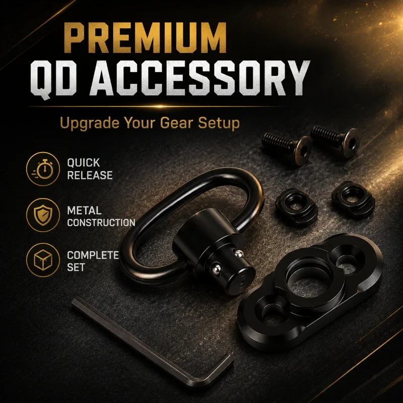 Compact Quick Release Strap Connect Buckle Solid Alloy Body Matte Finish Complete Mount Tool Set Hobby Model Replacement Parts
