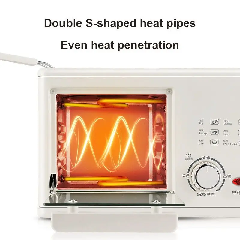 DMWD 4 in 1 Household Electric Breakfast Machine Toaster Frying Pan Mini Oven Bread Pizza Maker Hot Pot Steamer Boiling Pot