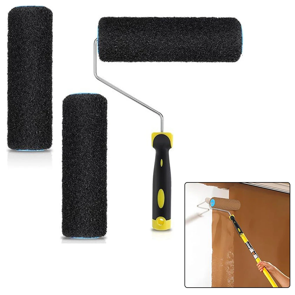 

1PCS 9-Inch Drywall Roller Set Drywall Texture Roller Brushes With Paint Roller Frame For Applying Putty & Rolling Tool Parts