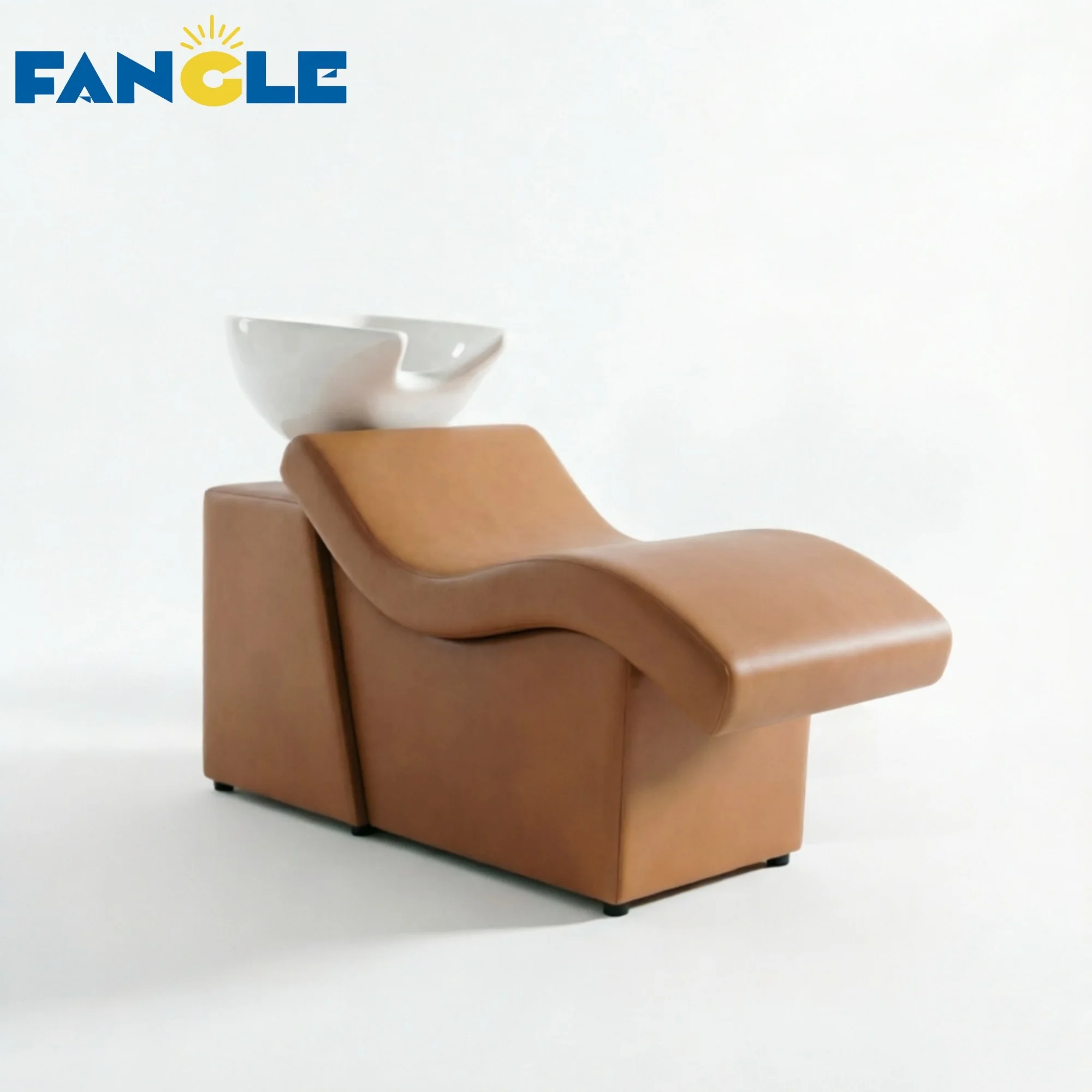 Professionalism Luxury Brown Shampoo Bed Comfortable Hair Salon Furniture Massage Washing Basin Bowl Barber Shop Shampoo Chair