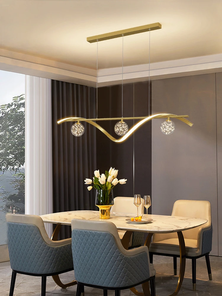 Lampadario moderno a LED per soggiorno sala da pranzo sfera di vetro lampada da cucina decorazioni per la casa illuminazione novità luci a