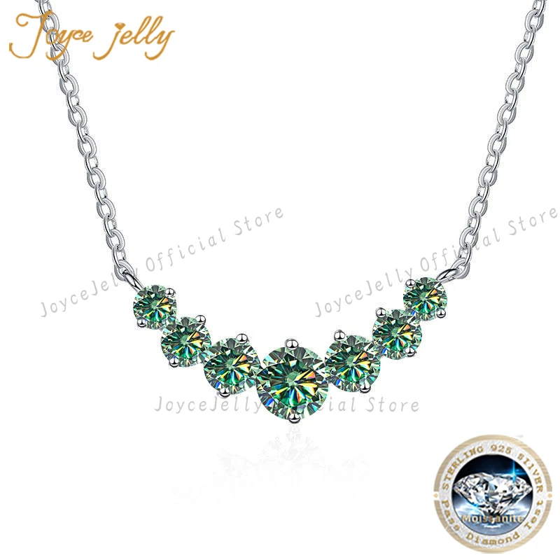 Joyce jelly alle Moissan ite Halskette für Frauen Hochzeit feinen Schmuck mit gra zertifizierten 925 Sterling Silber plattiert 18 Karat Weißgold – Detail 9