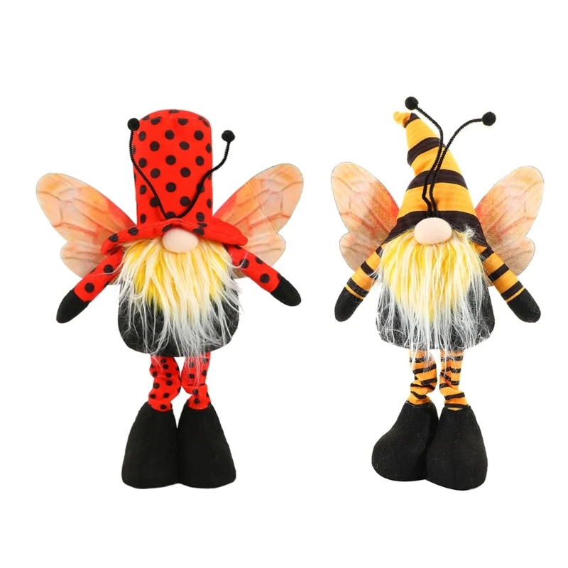 Bumblebees Gnomes Plushs Honeybees Gnomes Plushie Ornamet Honeybees Day Decors K92A